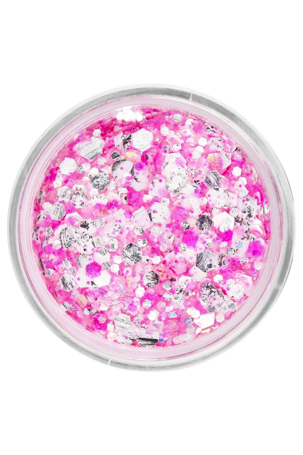 PXP pressed chunky glitter cream neon pink candy 10 ml