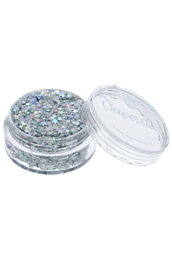 Superstar Chunky Glitter Crème 10 ml Silver Starlight