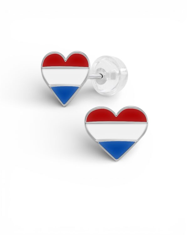 Zilveren oorbellen Nederlandse vlag