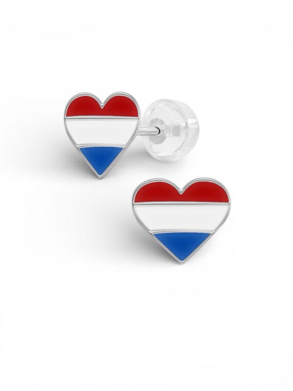 Zilveren oorbellen Nederlandse vlag