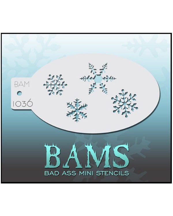 Bad Ass BAM stencil sneeuwvlokjes