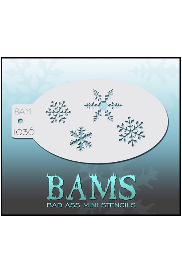Bad Ass BAM stencil sneeuwvlokjes